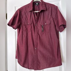 Rock & Republic Men’s Large Short Sleeve Button Down